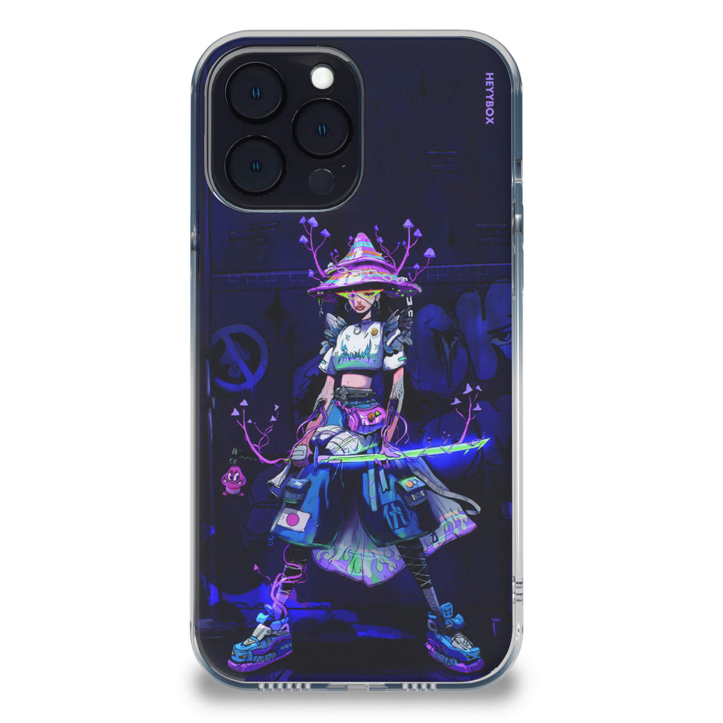Mushroom Warrior Led Case for iPhone - HeyyBox - Artist - the_magnetic_cat - Mobile Phone Cases