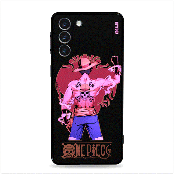 Tattoo Luffy Led Samsung case with a black frame can light up with sounds or vibrations. Less power consumption.
