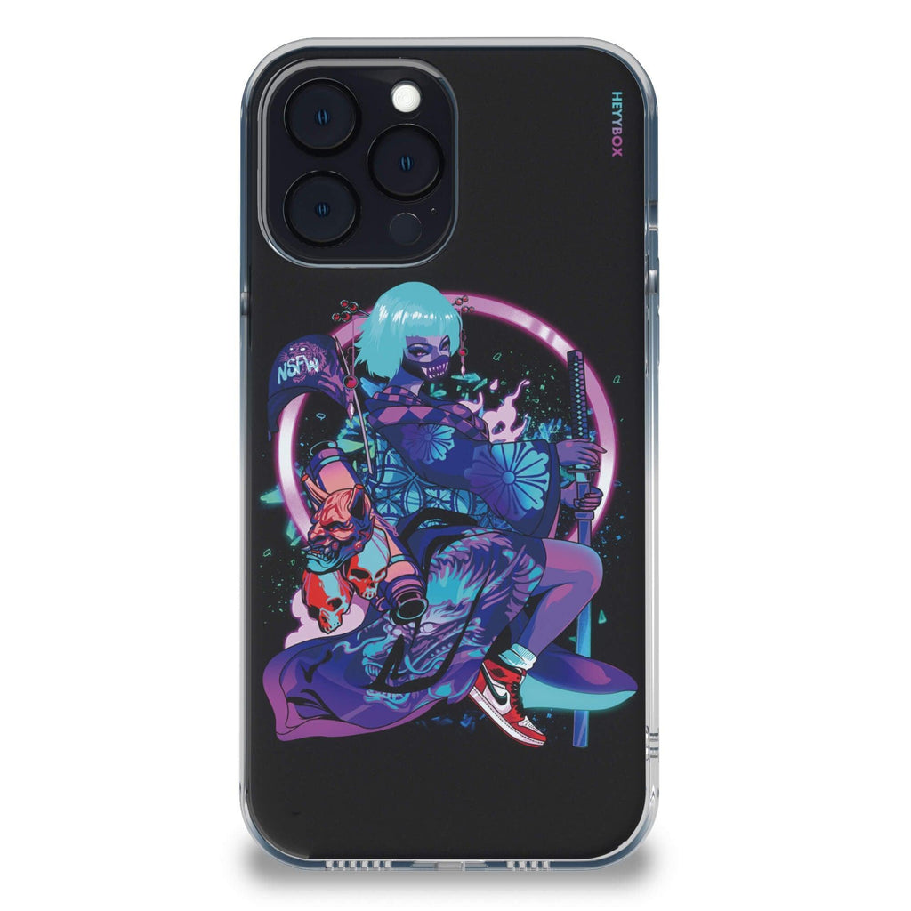 Demon Hyped Geisha RGB Case for iPhone - HeyyBox - Artist - Heymoonly - RGB Phone Cases