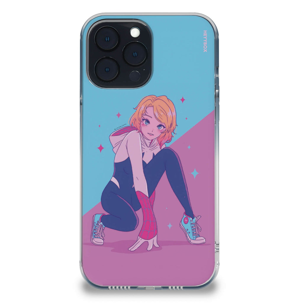 Spiderman Girl RGB Case for iPhone - HeyyBox - Artist - Jennummi - Mobile Phone Cases