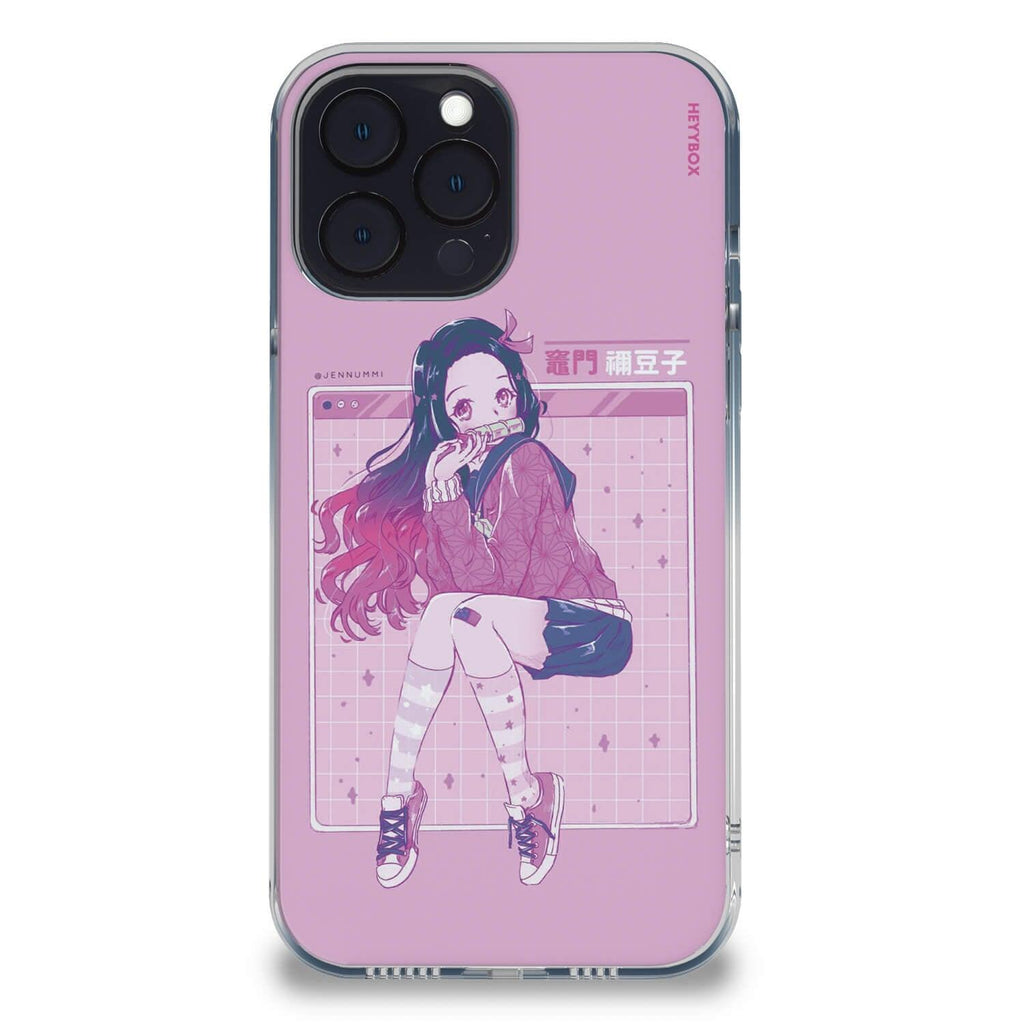 Cute Nezuko RGB Case for iPhone - HeyyBox - Artist - Jennummi - RGB Phone Cases