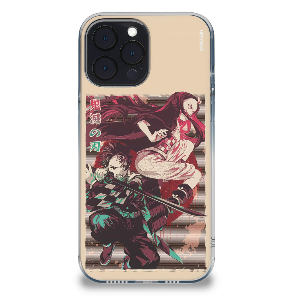 NEZUKO X TANJIRO RGB Case for iPhone - HeyyBox - Artist - Occho Goo - Mobile Phone Cases