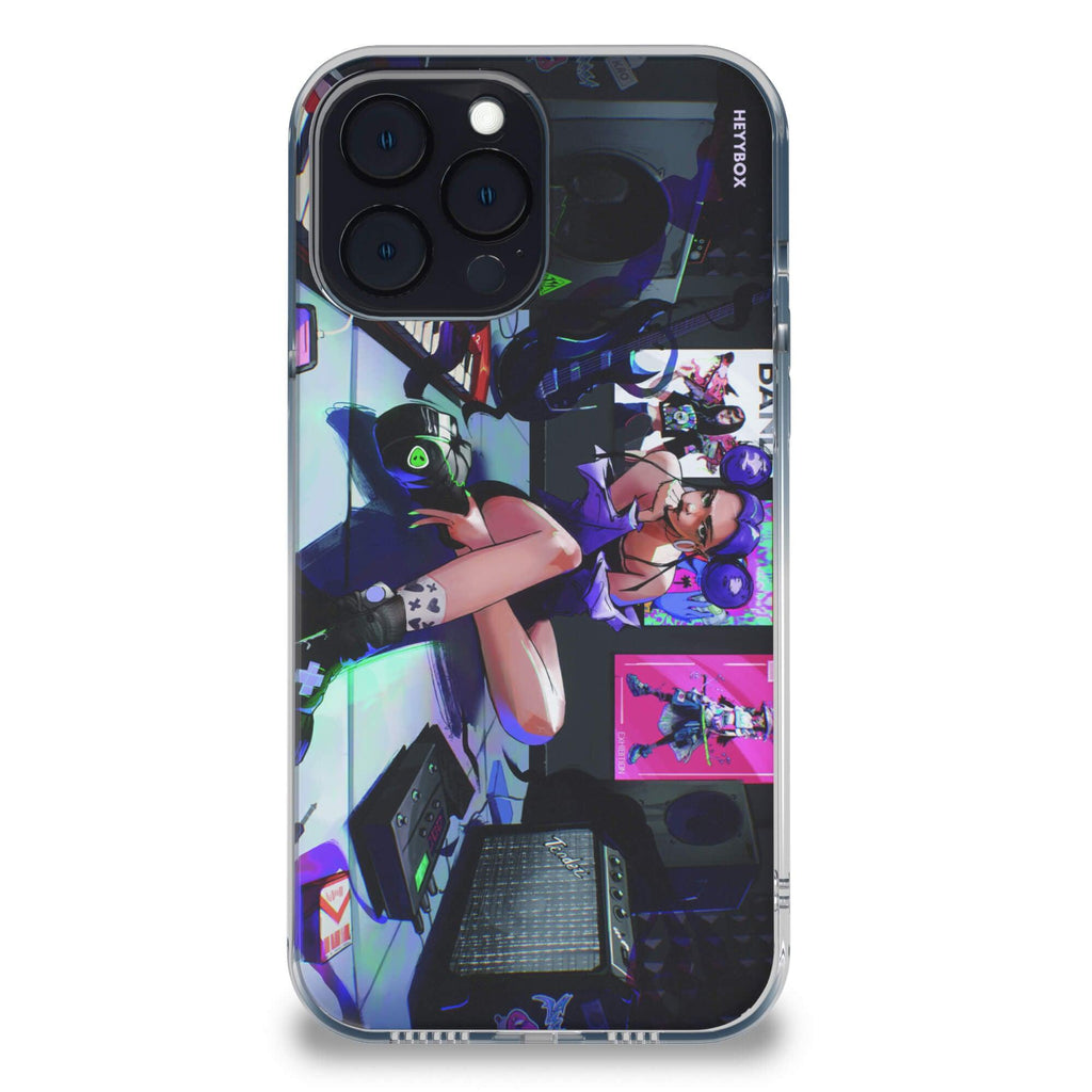 Demon Girl RGB Case for iPhone - HeyyBox - Artist - The_magnetic_cat - RGB Phone Cases