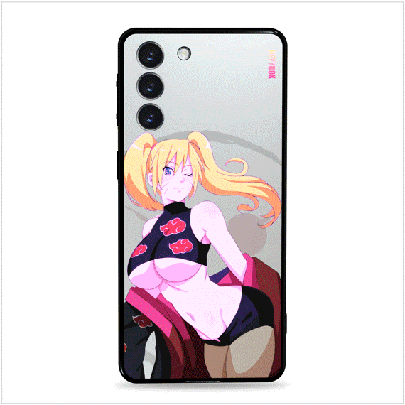 Akatsuki Female Naruto LED Samsung case with a black frame can light up with sounds or vibrations. Less power consumption.